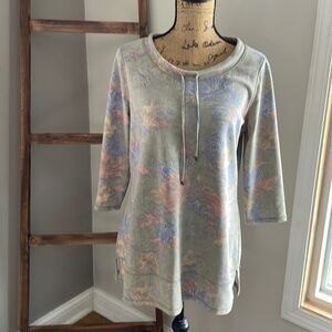Multi-color floral print
French terry tunic top from ZENERGY by
Chicos